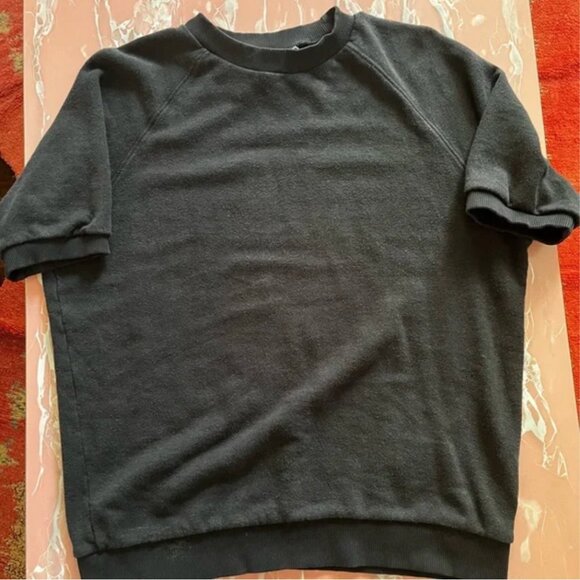 Jungmaven Black Raglan Short Sleeve Sweatshirt Size Small - Picture 3 of 6